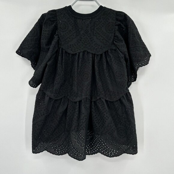 Pomander Place by Tuckernuck Black Eyelet Emi Tee sz S Short Sleeve T-Shirt PO - Picture 6 of 6
